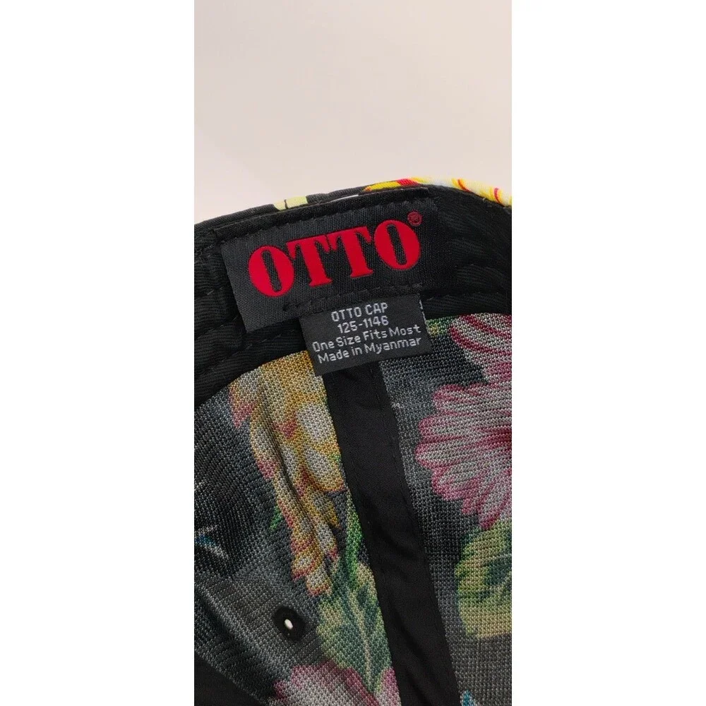 Otto Hawaiian Hat Grippy Logo Snapback Green Black Gold Pink OSFM Embroidered